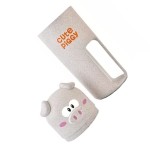 Toothbrush holder for travel, piggy shape, white color, model P10W